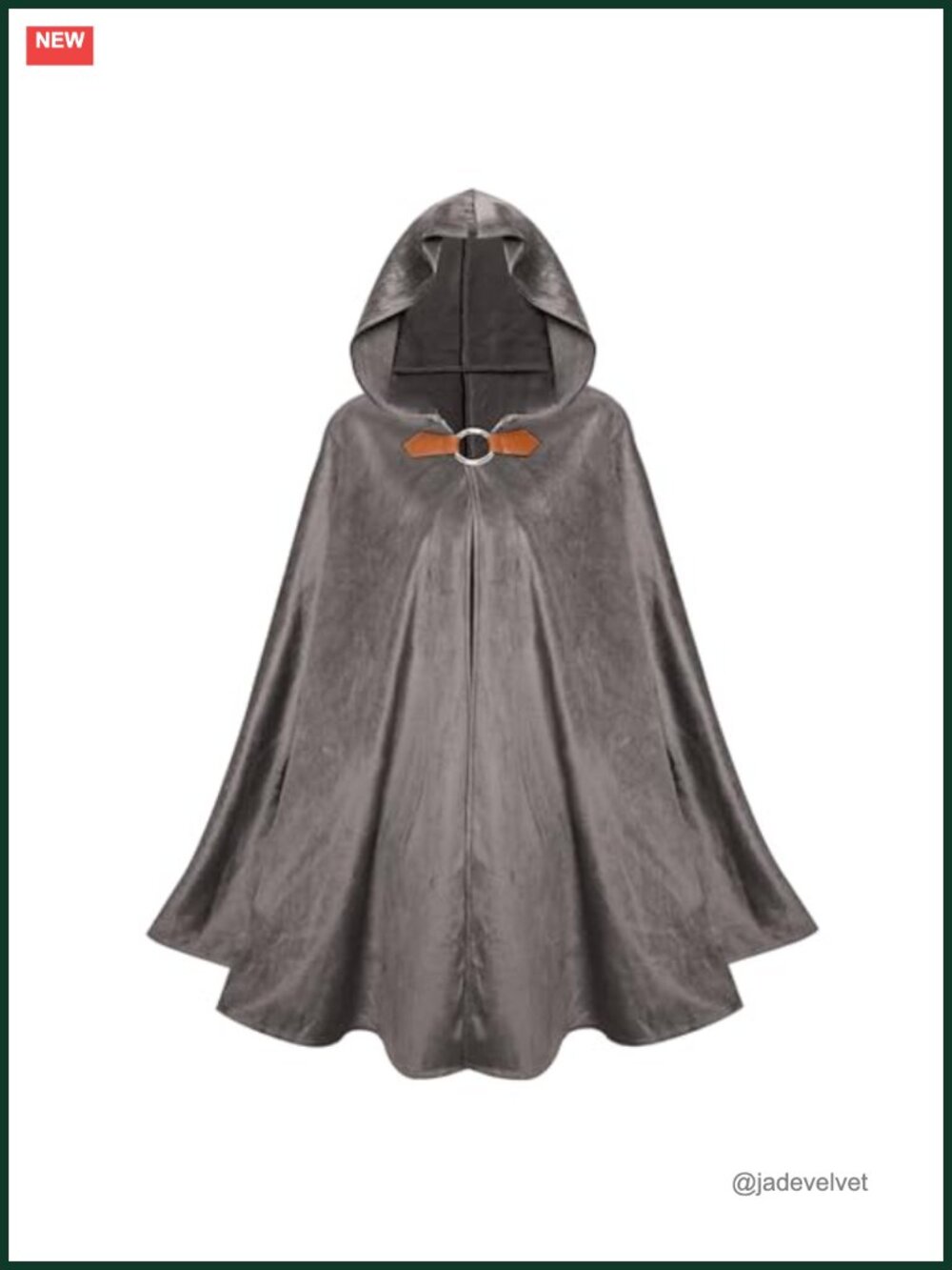 Velvet Hooded Cloak Cape Unisex Medieval Renaissance Steampunk Cosplay